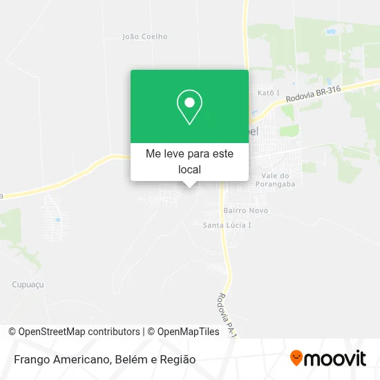 Frango Americano mapa