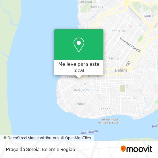 Praça da Sereia mapa