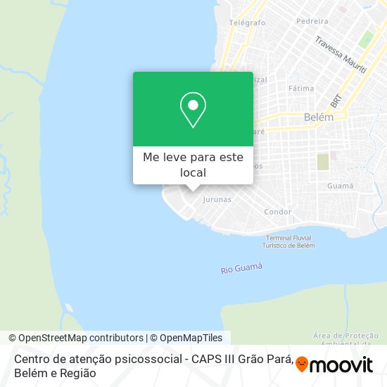 Centro de atenção psicossocial - CAPS III Grão Pará mapa