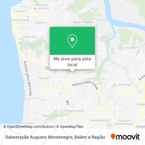Subestação Augusto Montenegro mapa