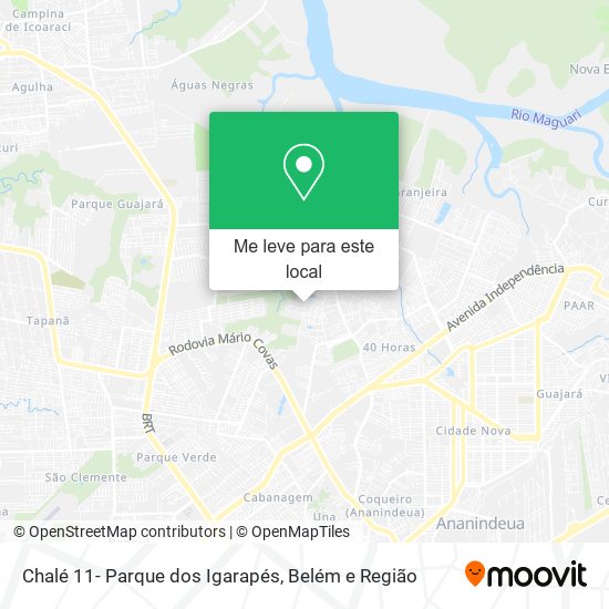 Chalé 11- Parque dos Igarapés mapa