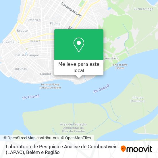 Laboratório de Pesquisa e Análise de Combustíveis (LAPAC) mapa