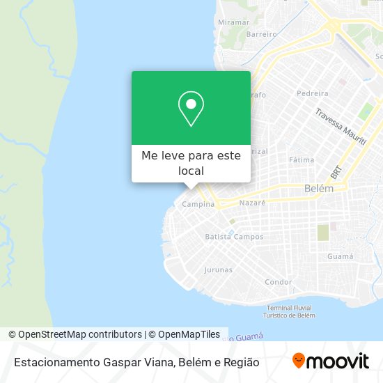 Estacionamento Gaspar Viana mapa