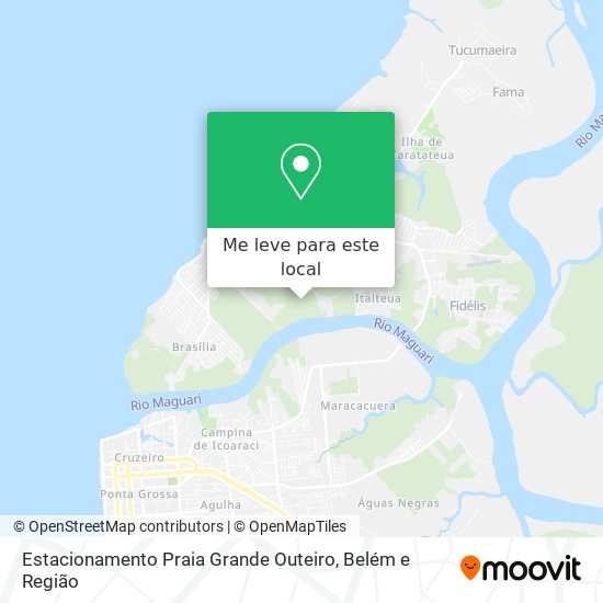 Estacionamento Praia Grande Outeiro mapa