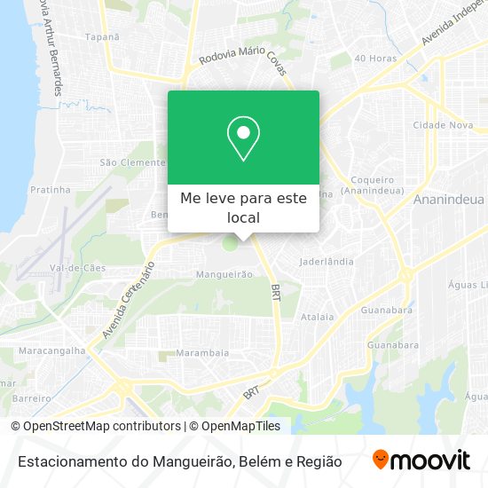 Estacionamento do Mangueirão mapa