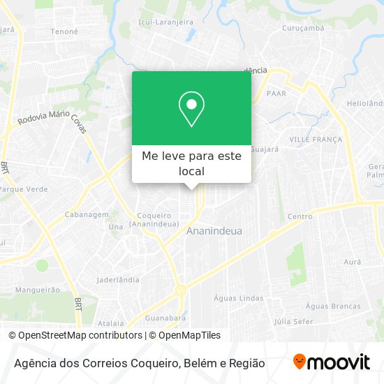 Agência dos Correios Coqueiro mapa