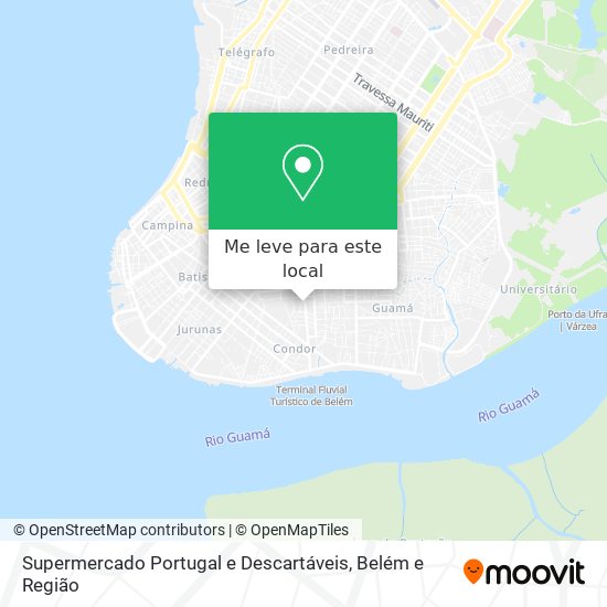 Supermercado Portugal e Descartáveis mapa