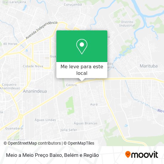 Meio a Meio Preço Baixo mapa