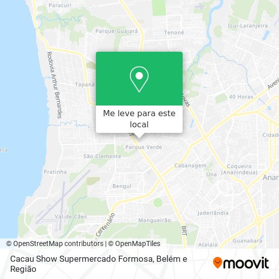 Cacau Show Supermercado Formosa mapa