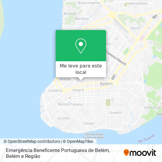 Emergência Beneficente Portuguesa de Belém mapa