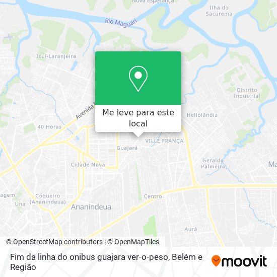 Fim da linha do onibus guajara ver-o-peso mapa