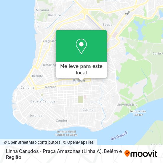 Linha Canudos - Praça Amazonas (Linha A) mapa