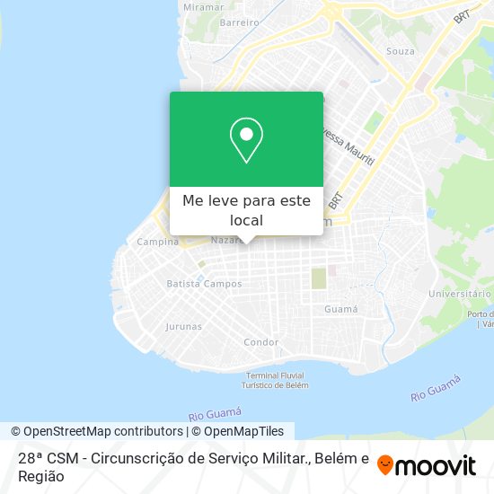 28ª CSM - Circunscrição de Serviço Militar. mapa