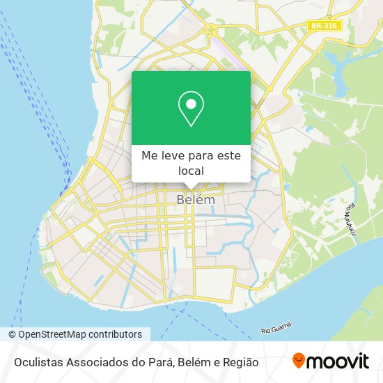 Oculistas Associados do Pará mapa