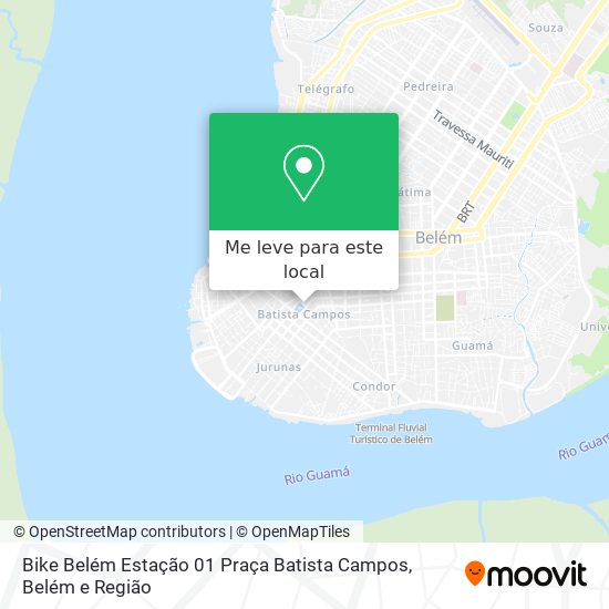 Bike Belém Estação 01 Praça Batista Campos mapa