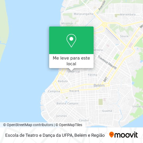 Escola de Teatro e Dança da UFPA mapa