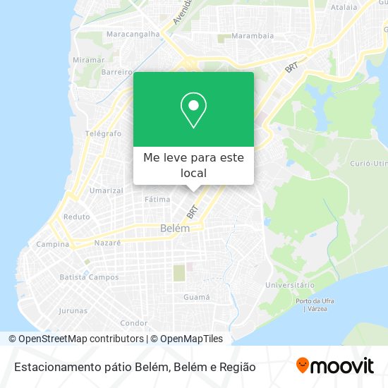 Estacionamento pátio Belém mapa