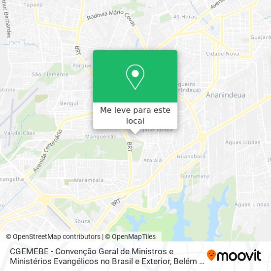 CGEMEBE - Convenção Geral de Ministros e Ministérios Evangélicos no Brasil e Exterior mapa