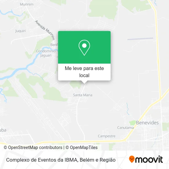 Complexo de Eventos da IBMA mapa
