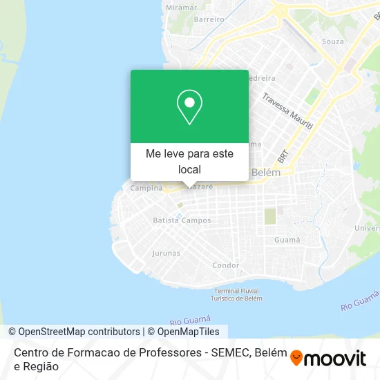 Centro de Formacao de Professores -  SEMEC mapa