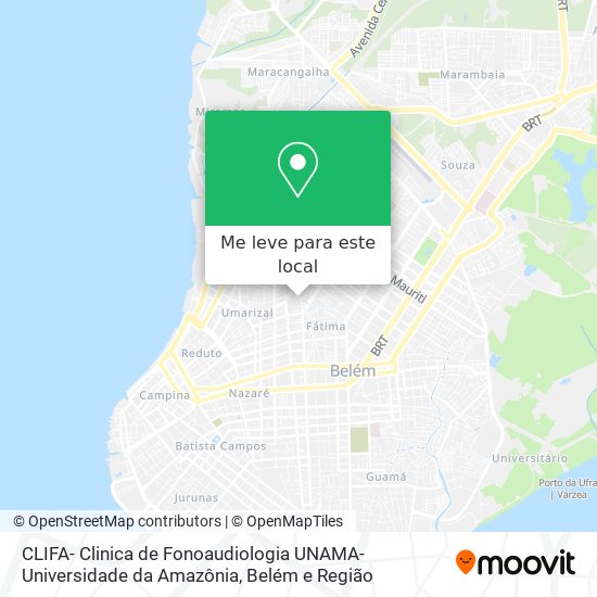 CLIFA- Clinica de Fonoaudiologia UNAMA-Universidade da Amazônia mapa