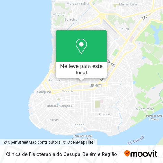 Clinica de Fisioterapia do Cesupa mapa