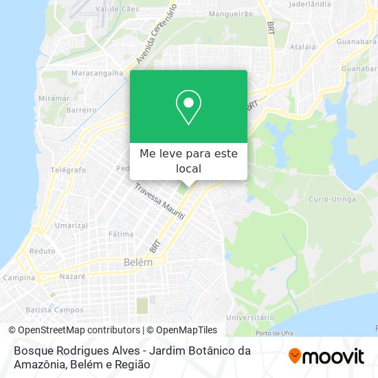Bosque Rodrigues Alves - Jardim Botânico da Amazônia mapa
