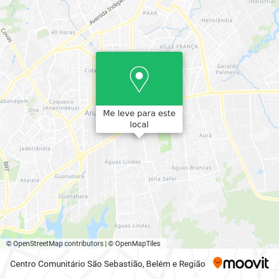 Centro Comunitário São Sebastião mapa