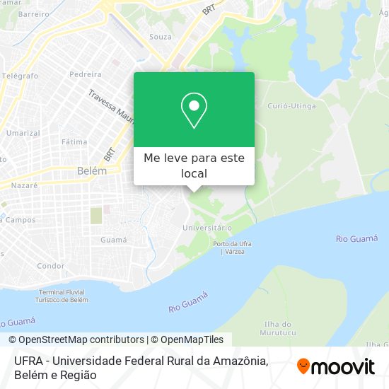 UFRA - Universidade Federal Rural da Amazônia mapa
