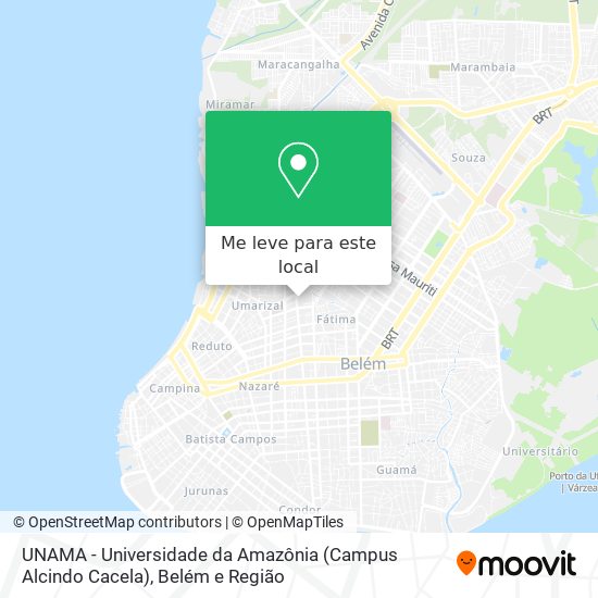 UNAMA - Universidade da Amazônia (Campus Alcindo Cacela) mapa