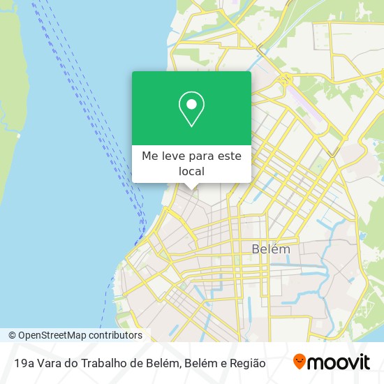 19a Vara do Trabalho de Belém mapa