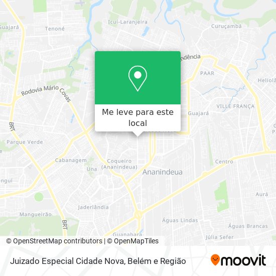 Juizado Especial Cidade Nova mapa