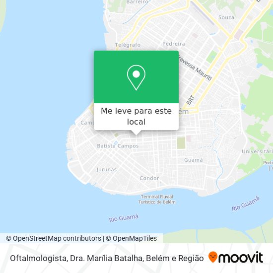 Oftalmologista, Dra. Marília Batalha mapa