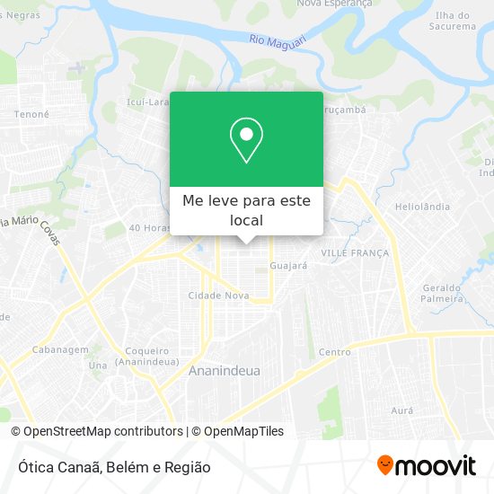Ótica Canaã mapa