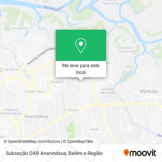 Subseção OAB Ananindeua mapa