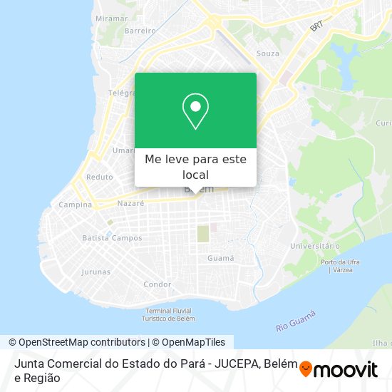 Junta Comercial do Estado do Pará - JUCEPA mapa