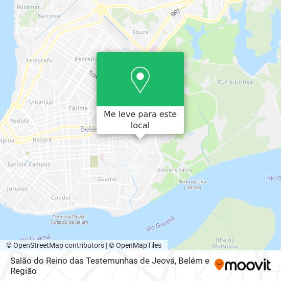 Salão do Reino das Testemunhas de Jeová mapa