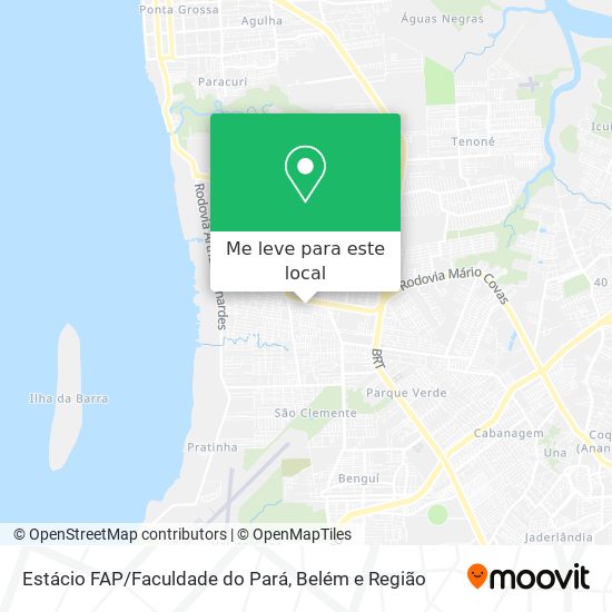Estácio FAP/Faculdade do Pará mapa