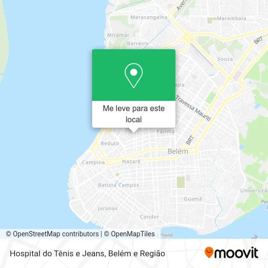 Hospital do Tênis e Jeans mapa