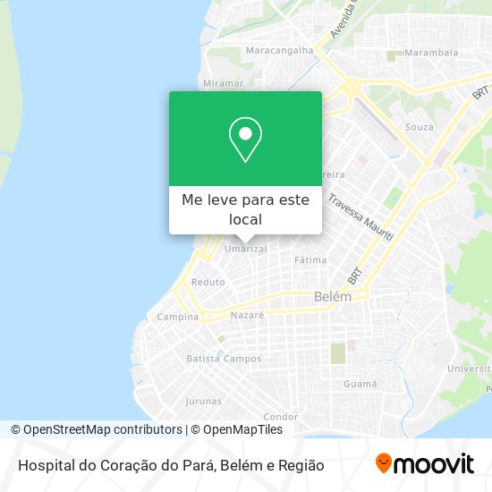 Hospital do Coração do Pará mapa