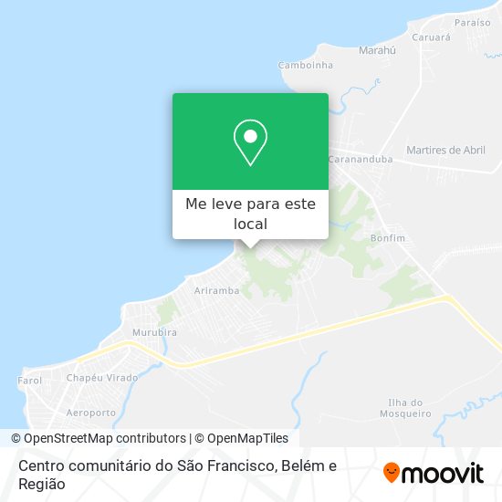 Centro comunitário do São Francisco mapa