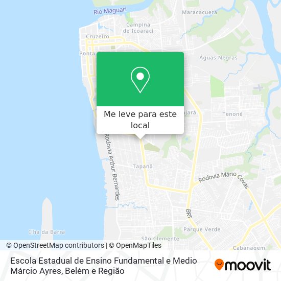 Escola Estadual de Ensino Fundamental e Medio Márcio Ayres mapa