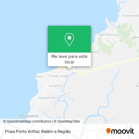 Praia Porto Arthur mapa