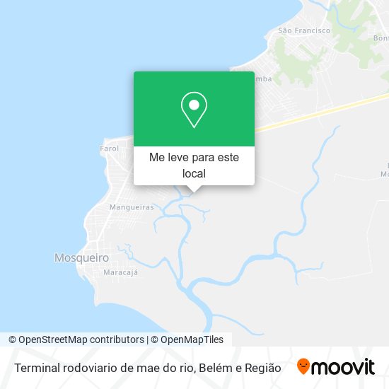Terminal rodoviario de mae do rio mapa