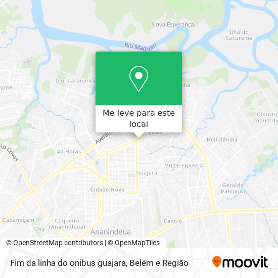 Fim da linha do onibus guajara mapa