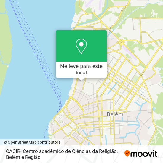 CACIR- Centro acadêmico de Ciências da Religião mapa