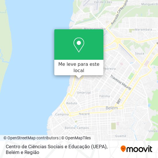 Centro de Ciências Sociais e Educação (UEPA) mapa