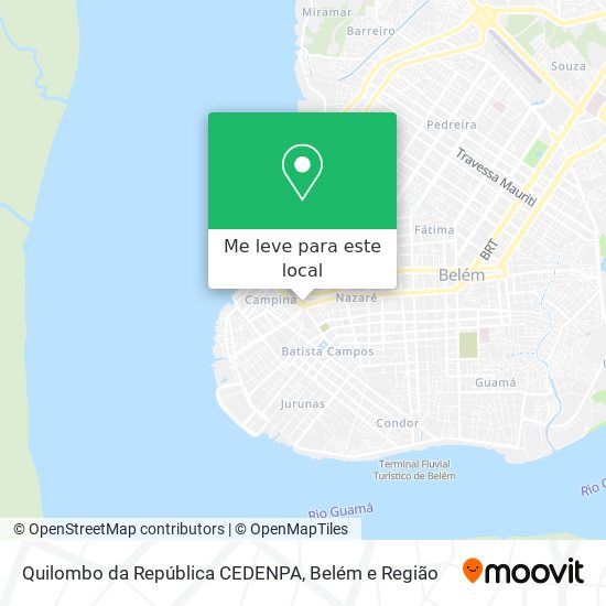 Quilombo da República CEDENPA mapa