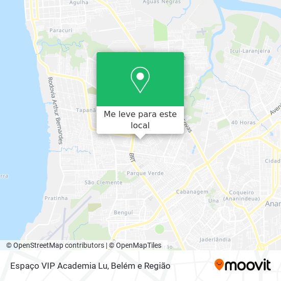 Espaço VIP Academia Lu mapa