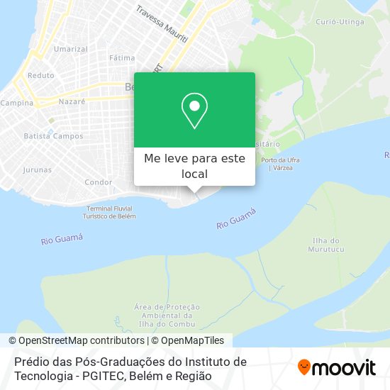 Prédio das Pós-Graduações do Instituto de Tecnologia - PGITEC mapa